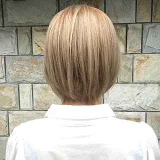 ショート アオイ🩵暖色 /まろやかカラーのヘアスタイル