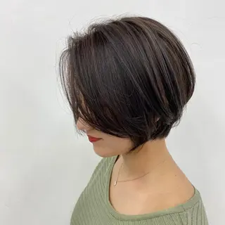 ショート カラー パーマ 山本　尚輝 🐶ハイライト🐶のヘアスタイル