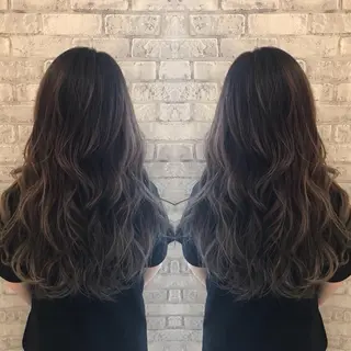 セミロング カラー EARTH 越谷店のヘアスタイル