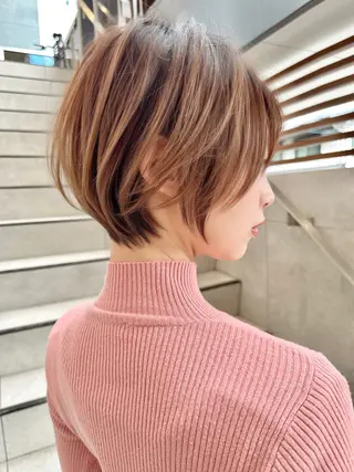 ショート カラー レイヤー✨縮毛矯正 川村利幸のヘアスタイル
