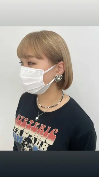ミディアム カラー 黒須 蓮太のヘアスタイル