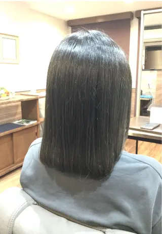 ミディアム パーマ Annon プライベートサロンのヘアスタイル