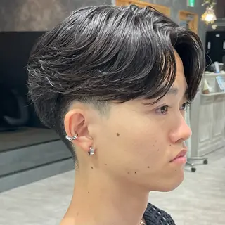 ショート メンズ ✨️センターパート✨ ニュアンス,フェザーのヘアスタイル