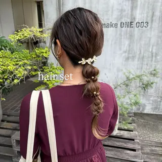 ロング ヘアアレンジ 飯島 美海のヘアスタイル