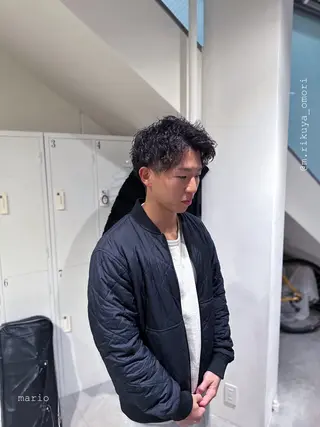 パーマ メンズ mario所属・松岡 陸弥のヘアスタイル