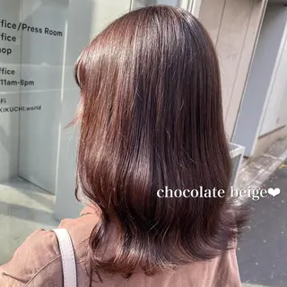 セミロング ブリーチなし暖色 💗AKARI💗のヘアスタイル