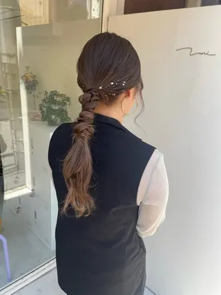 ロング カラー ヘアアレンジ uni所属・中堀 遥のヘアスタイル