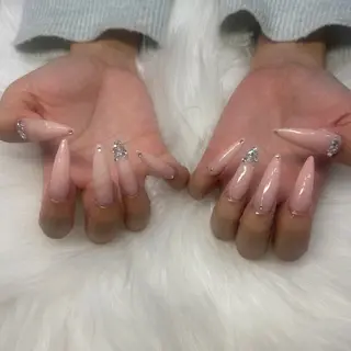 ネイル 🎀うかん 🎀チップ長さ出しのネイルデザイン