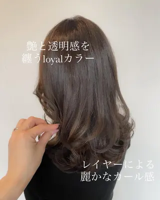 セミロング カラー ヘアアレンジ topstylist 芳賀みなみのヘアスタイル