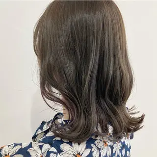 ミディアム カラー お洒落パーマ/ 艶カラー/michiのヘアスタイル