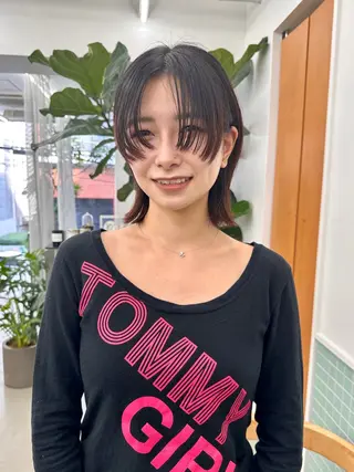 ショート カラー ボブ/レイヤー/ケア パーマ/リュウタのヘアスタイル