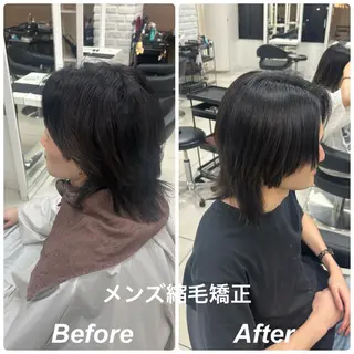 ショート 【メンズ縮毛矯正/ 艶カラー】美涼🎀のヘアスタイル