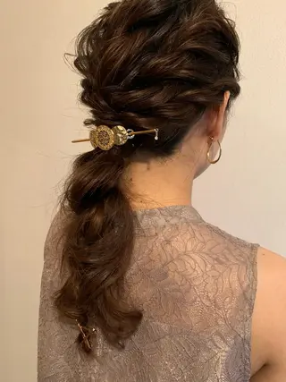 ロング ヘアアレンジ Emitas.宮街道店所属・森崎 士/似合わせカラーのヘアスタイル