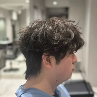 メンズ 曲がる縮毛/カルマパ ーマ/池袋/横村大全のヘアスタイル