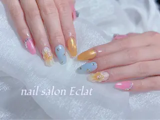 ネイル ネイルサロンエクラ 🫧Shizukaのネイルデザイン