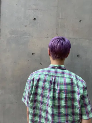 カラー メンズ 縮毛矯正とレイヤー /杉村凜汰郎のヘアスタイル