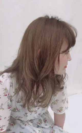 パーマ カラー ロング 池田 恵久美のヘアスタイル