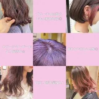 セミロング カラー パーマ ヘアアレンジ シェアサロン salowin所属・✨ブリーチなし透明感 カラー🥇ユースケのヘアスタイル