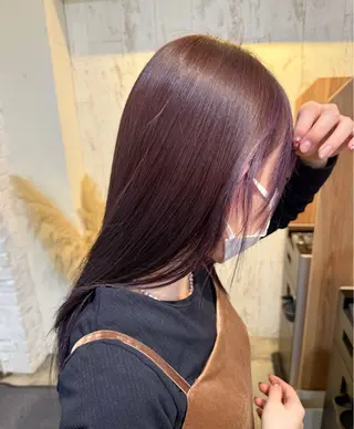 セミロング カラー 🪐韓国艶カラー 加野彩果🪐のヘアスタイル