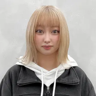 ミディアム カラー 🤍髪質改善➕透明感 カラー🤍川上葵のヘアスタイル