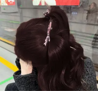 ロング カラー ヘアアレンジ 🎀Nanako🩰 暖色girly🪽‪のヘアスタイル