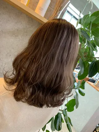 セミロング カラー 天野 開のヘアスタイル