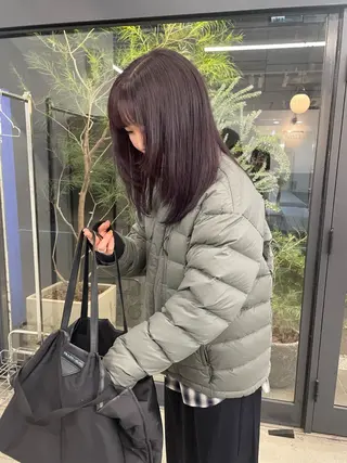 ロング カラー レイヤーパーマ、ボブ 小須田ゆあのヘアスタイル