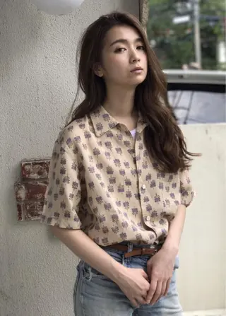 ロング カラー パーマ シェアサロン　salowin所属・✨ブリーチなし透明感 カラー🥇ユースケのヘアスタイル