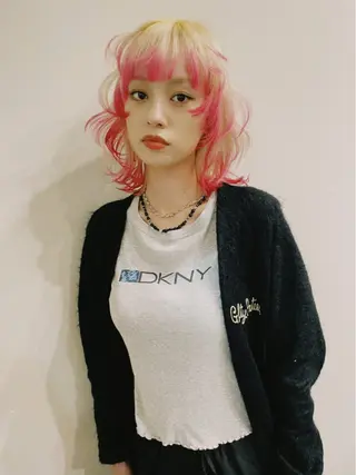 ミディアム カラー SALOWIN所属・ブリーチ🔑 ボブ✨レイヤーのヘアスタイル