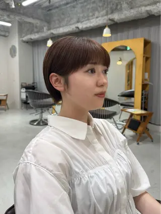 ショート ぱつっとボブ/ショ ート/高田明日美のヘアスタイル