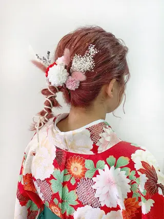 ミディアム カラー ヘアアレンジ 杉村 未来のヘアスタイル