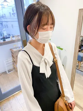 ショート カラー パーマ .iyu所属・吉祥寺ショート×小顔 🍋宮本大輔🍋のヘアスタイル