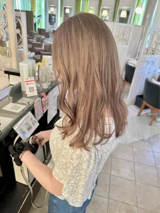 セミロング カラー 増渕 駿介のヘアスタイル