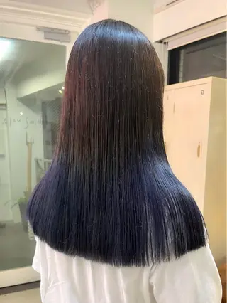 セミロング ハイトーン×デザイン 似合わせ/Yoheiのヘアスタイル