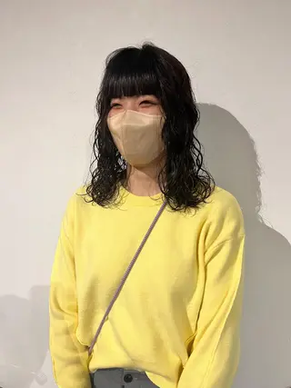 セミロング パーマ ショート/パーマ/ カラー/FUKOのヘアスタイル