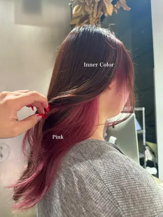 ロング カラー mao/天神ブリーチ ハイトーンカラーのヘアスタイル