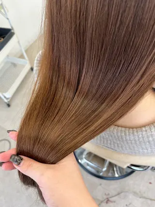 ロング 暖色/ミルクティ/ 艶髪⭐️honokaのヘアスタイル