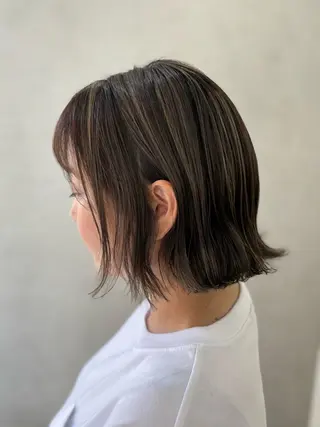 ミディアム カラー ブリーチなし透明感 カラー✨横山 佳希のヘアスタイル