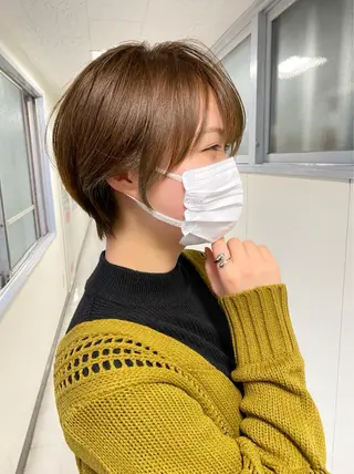 ショート カラー lab.by ioe中崎店所属・中北篤志 ショートボブのヘアスタイル