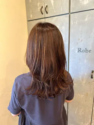 ミディアム カラー 小島 咲音/艶カラー /酸性ストレートのヘアスタイル