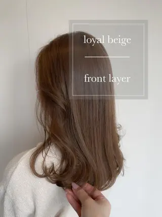 セミロング カラー ヘアアレンジ topstylist 芳賀みなみのヘアスタイル