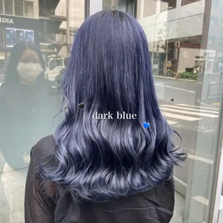 ロング カラー 韓国っぽ♡寒色/暗髪 🫧MOEKA🦋のヘアスタイル