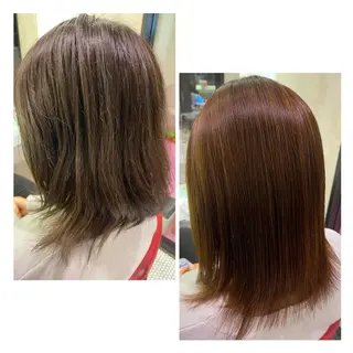 ミディアム 圧倒的美髪ストレート ツダケイタロウのヘアスタイル