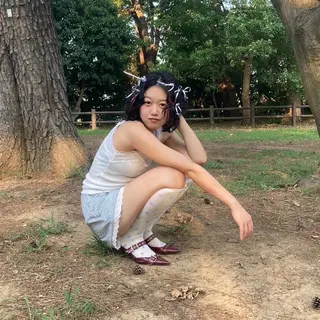 ミディアム 辰巳 遥萌のヘアスタイル