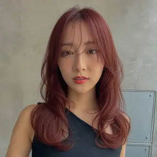 セミロング カラー ⚜️ブリーチ× 透明感✨Hayatoのヘアスタイル