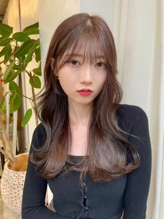 セミロング カラー ness ネスのヘアスタイル