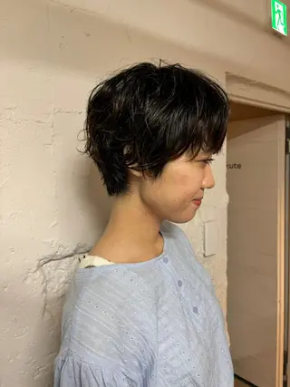 ショート パーマ 🩵似合わせカット SEIRA🩵のヘアスタイル