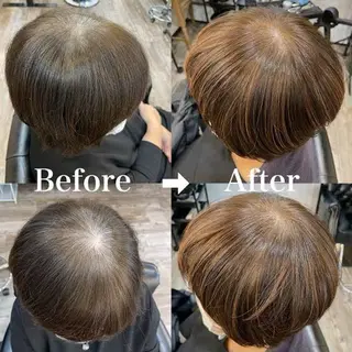 ショート カラー 艶髪⭐️白髪ぼかし ⭐️田玉裕樹のヘアスタイル