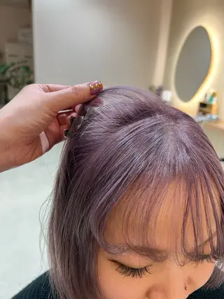 ミディアム 縮毛矯正/ ケアブリーチ/モカのヘアスタイル