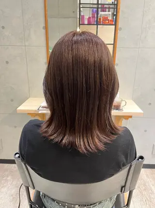 ミディアム カラー hairmake0所属・下茂 菜々のヘアスタイル